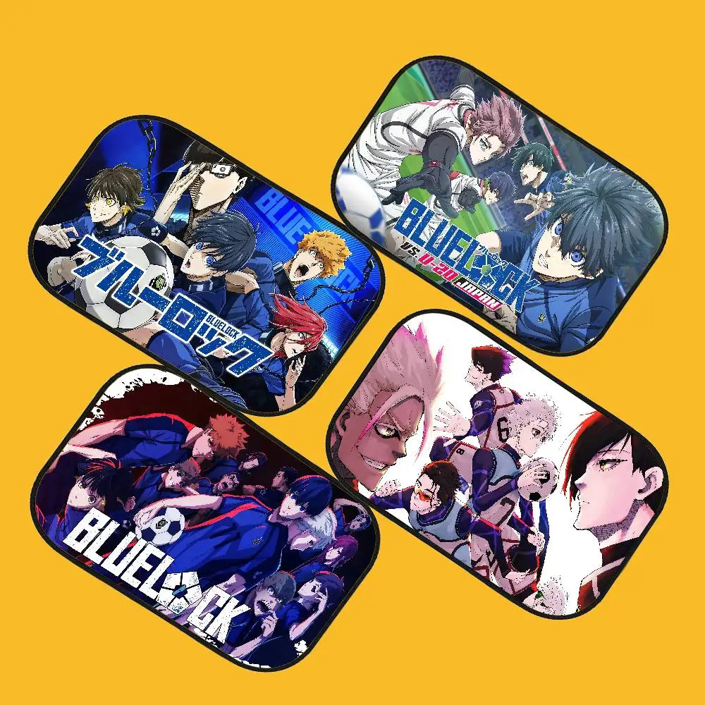 

B-Blue Anime Lock 1PCS Window Sunshade Cover For Kids Universal Car Foldable Car Sun Shade Cover UV Protect Curtain Side