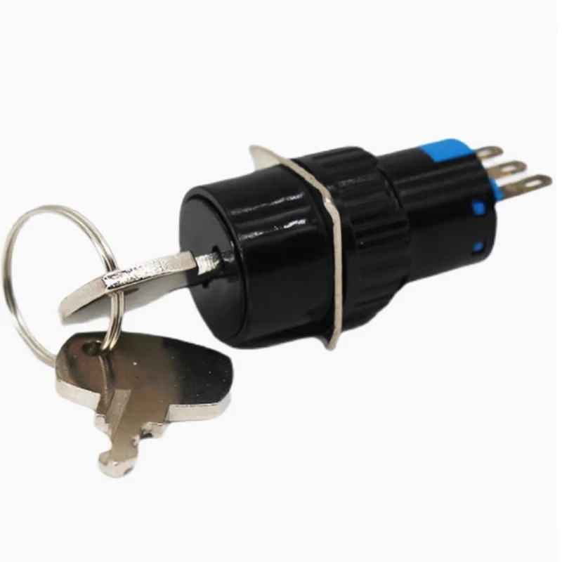 16MM hole button switch 3-pin 6-pin two gear three gear LA16 SA16 LA16-11Y/21/F with key switch selection switch