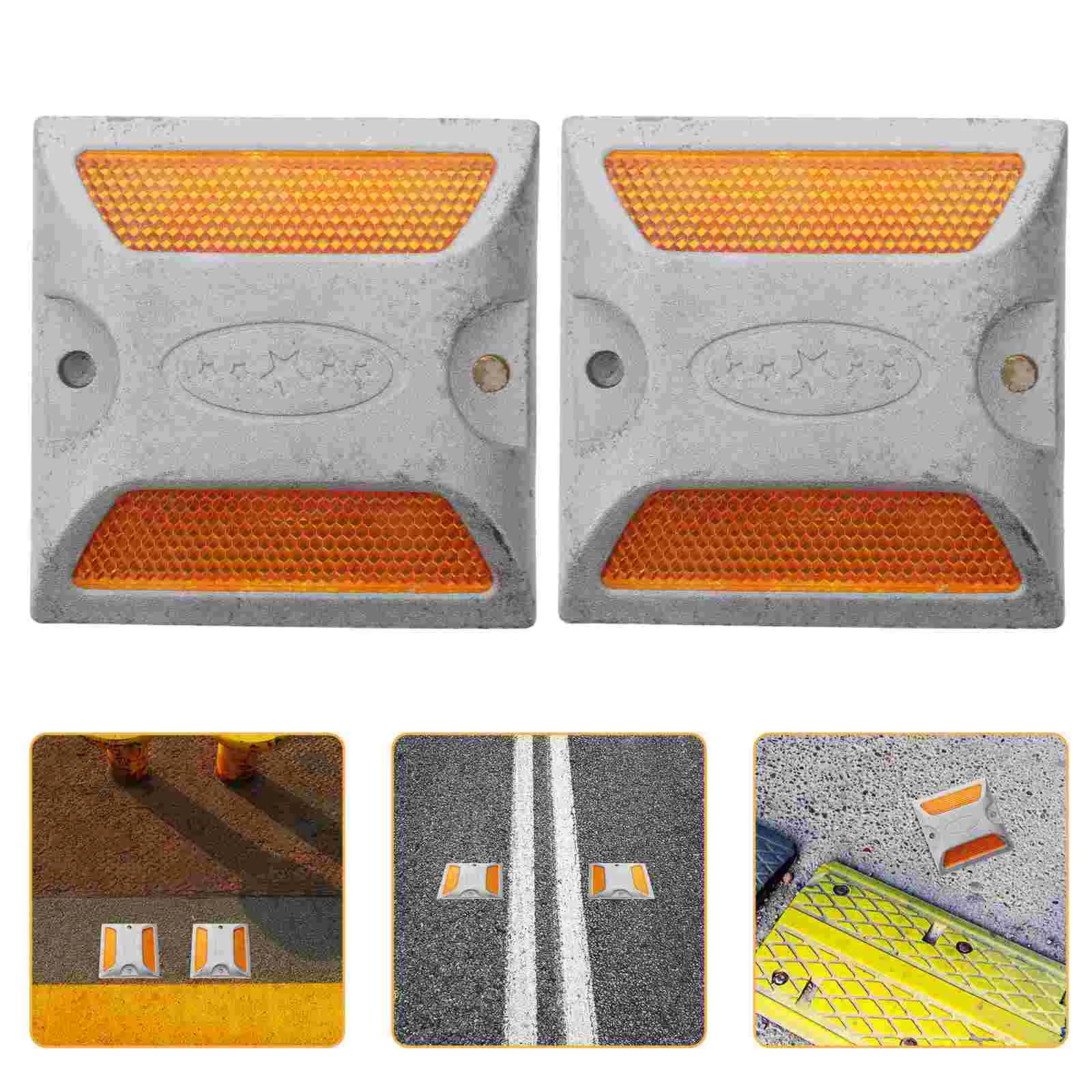 Reflective Road Signs Reflectors for Driveways Fence Floor Bumper Side Square Markers Trailer Mailbox Refllector Glide