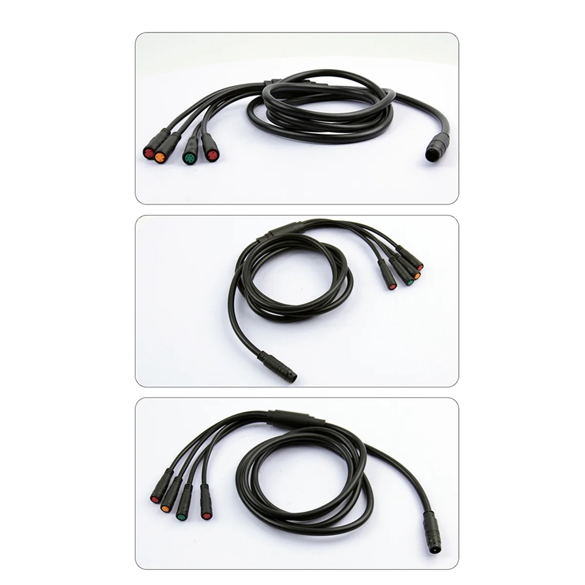 ABXHH 電動自転車ケーブル 1 ～ 4 配線ハーネスメインケーブル防水コネクタ電動自転車スロットル LCD ブレーキ用