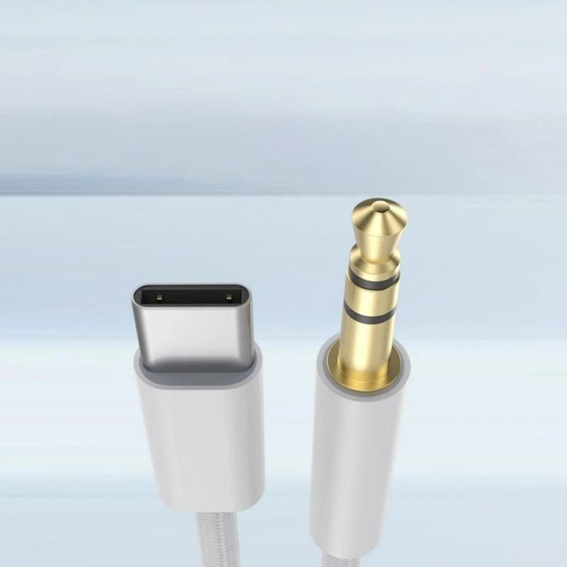 1m/3.28ft Long Adapter Cord USB C to 3.5mm Converter Wire for Mobile Phones and Tablets Easy Connection 83CF