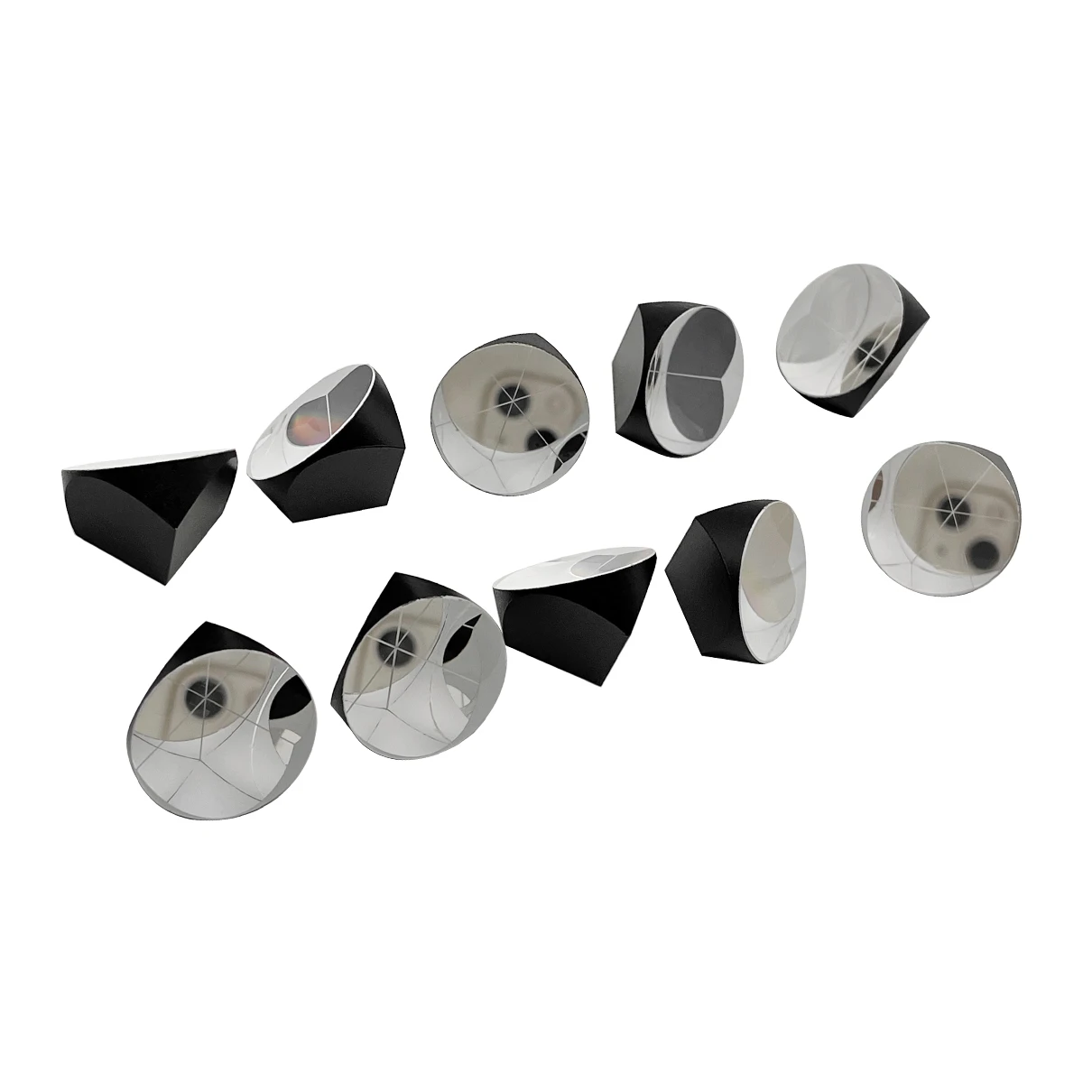 Imagem -04 - Prata Revestido Corner Cube Trihedral Reflector Arc Secs Return Beam Prism Diâmetro 25.4 mm 10 Pcs