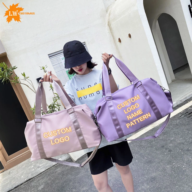 

Large Travel Bag Women Tote Bag Handbag Waterproof Shoulder Bag Weekend sports Gym Bag Female Personalized custom logo pattern