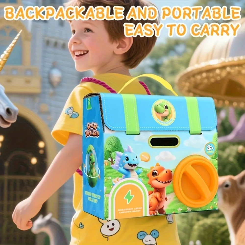 

Surprise Capsules Toys Dinosaur Kids Backpack Prize Dispenser Vending Machine with Blind Eggs Christmas Gift for Boys & Girls