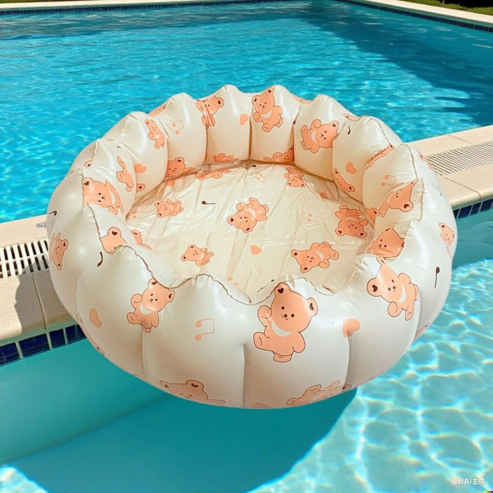 Piscina inflável pvc explodir piscina cores brilhantes flutuante almofadas de ar banheira para lago festa ao ar livre pátio bronzeamento praia