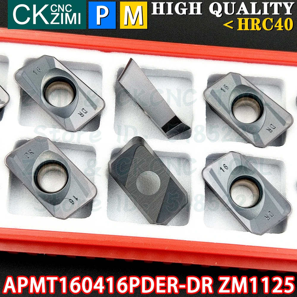 APMT160416PDER-DR ZM1125 APMT 160416 PDER DP ZM1125 Твердосплавная пластина Фрезерная пластина для уступа Инструмент APMT 1135 PDER Токарный механический станок с ЧПУ со сменными пластинами Режущие инструменты