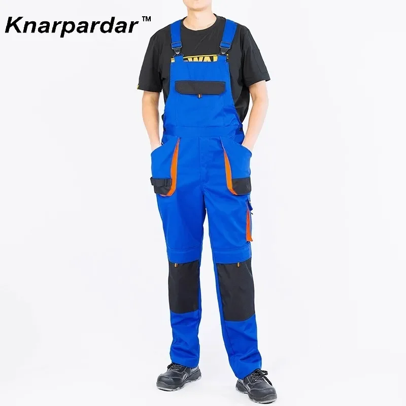 Men’s Work Bib and Brace Overall with Pockets Carpenters Work Overall Workwear