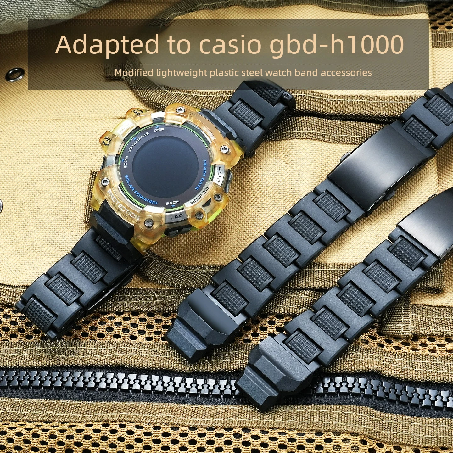 Suitable for Casio Catman 3475 Smart Watch GBD-H1000 Outdoor Lightweight Plastic Steel Modified Replacement Strap view 2