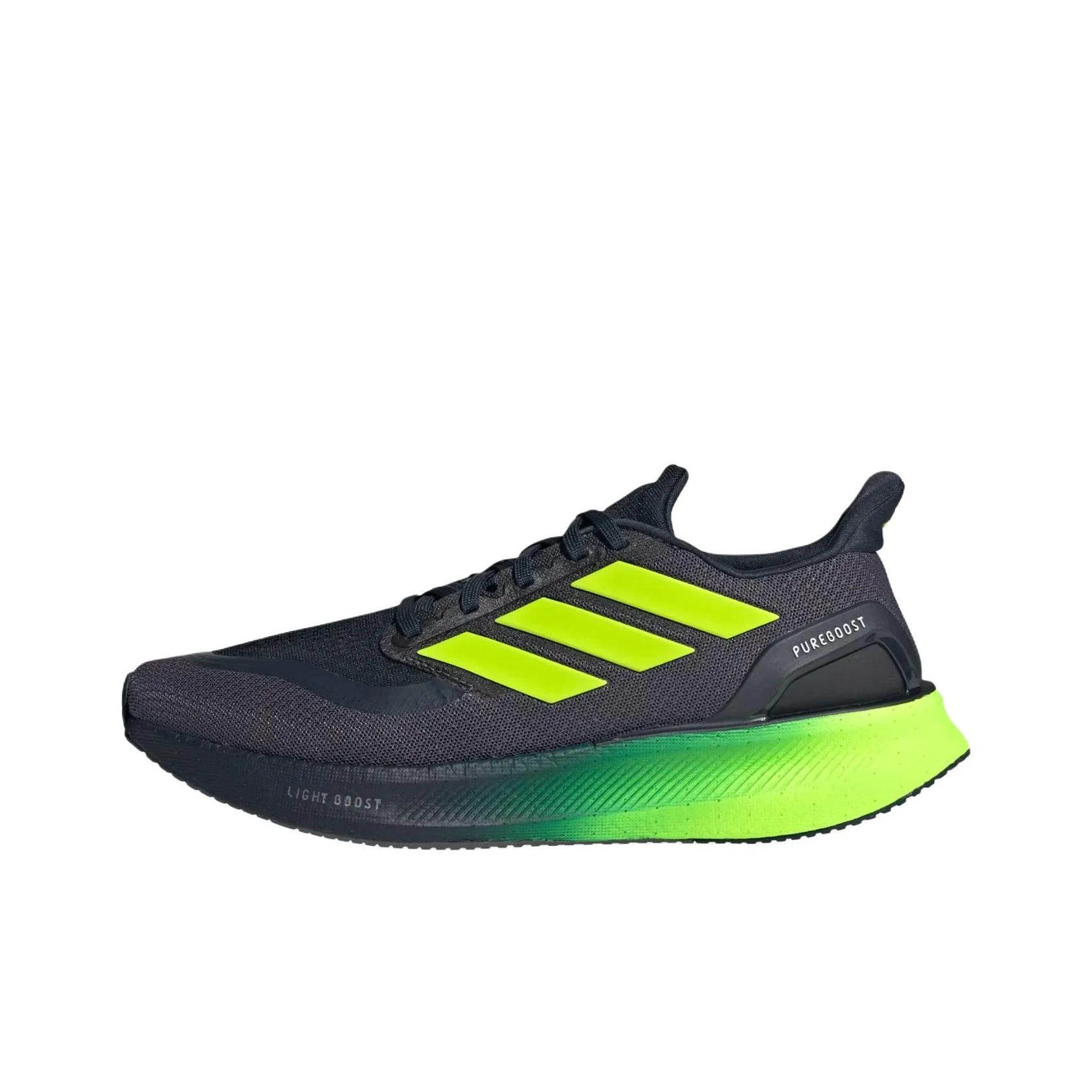 Adidas PUREBOOST 5 Slip Resistant Abrasion Resistant Low top Casual Running Shoes Men's Black Green JH6446