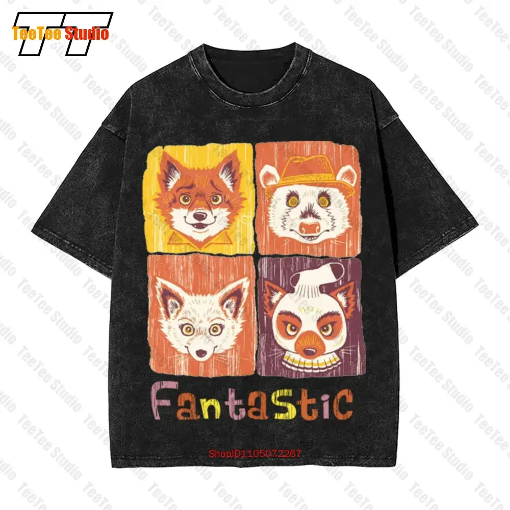 

Фантастическая винтажная футболка большого размера Mr Fox Original Art Wes Anderson 100 8IN9