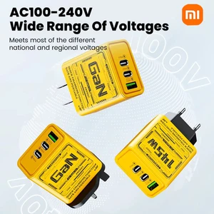 Xiaomi 145W 3-Ports Ultra Fast Tipo-C Tipo-C Gan Charger USB-C QC 3.0 Adaptador de Super Charge para Huawei iPhone Samsung 10 mejores ventas Xiaomi Socket - №10