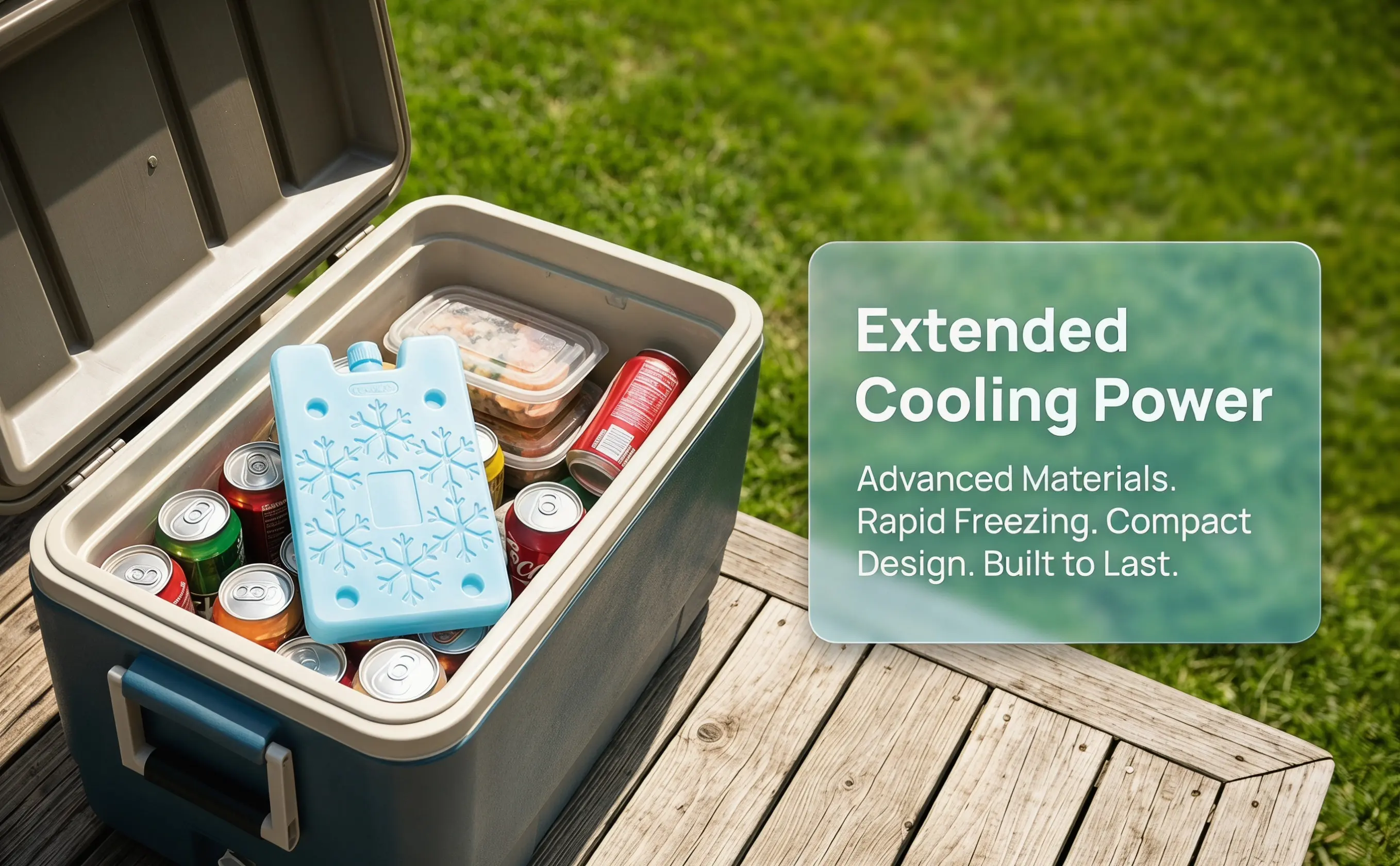 4Pcs Ice Packs Lunch Box Freezer Packs Reusable Cooler Ice Blocks Portable Strong Pe Material Cooling Pads Freezer Pack