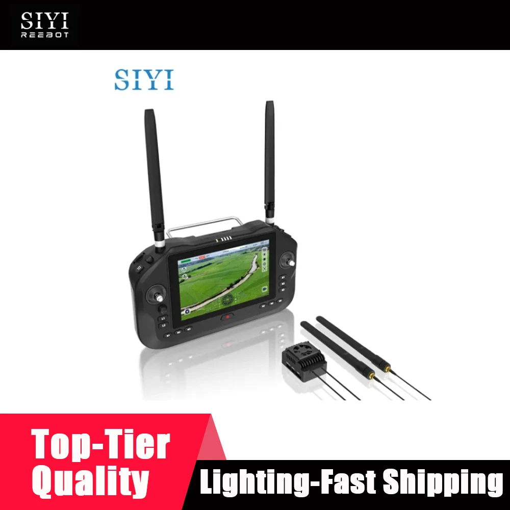جديد SIYI UniRC 7/7 Pro محطة أرضية محمولة مزدوجة التردد 7 بوصة 1080P 40 كجم نطاق وحدة تحكم ذكية للطائرات بدون طيار UGV USV الروبوتات