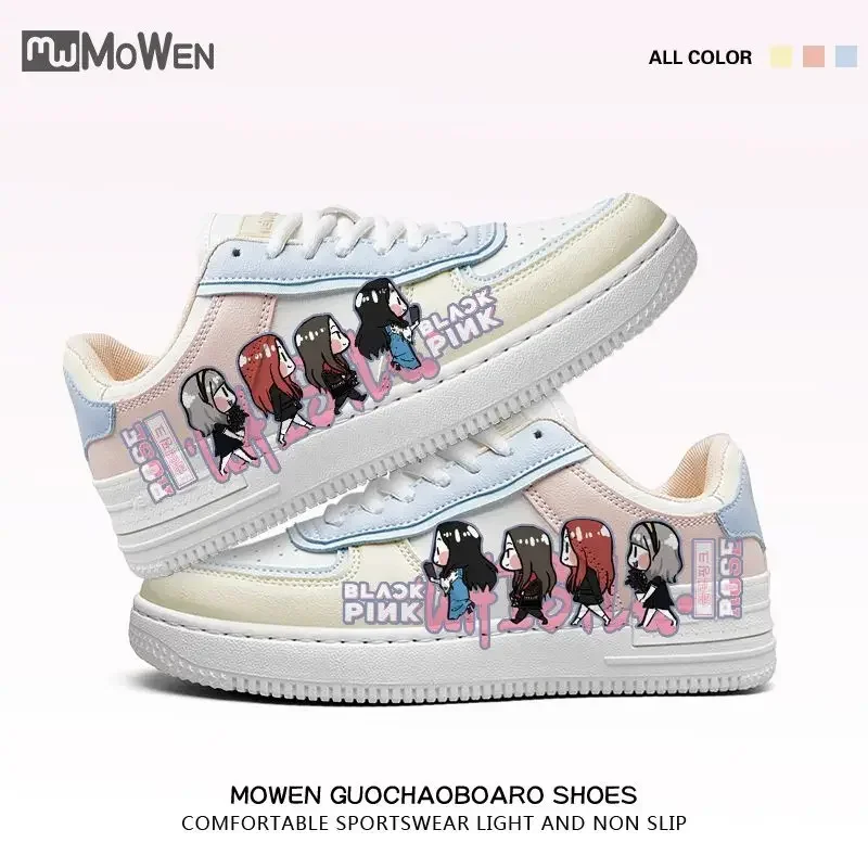 Korean girl group Idol accessories black sneakers sports shoes pink for fans support Lisa Jisoo Jennie rosé costume cosplay