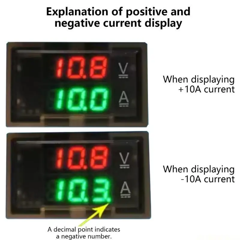 E56B Battery Tester DC300V 50-400A Voltmeter Ammeter Amp Meter Gauges Car Current Meter Monitor Panel