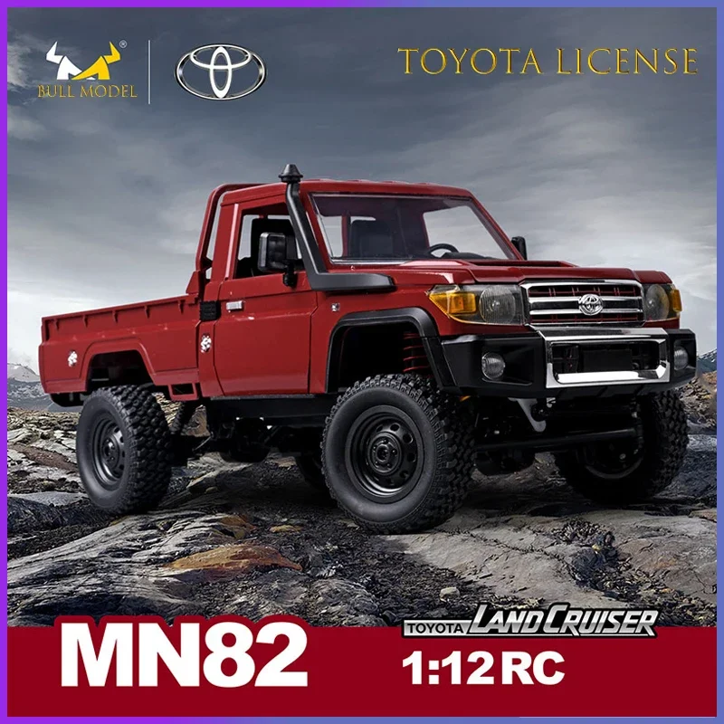 Rc Car MN82 1:12 Retro with LED Lights, Full Scale Analog LC79, Professional Four-wheel Drive Truck, Toy Truck Model RC