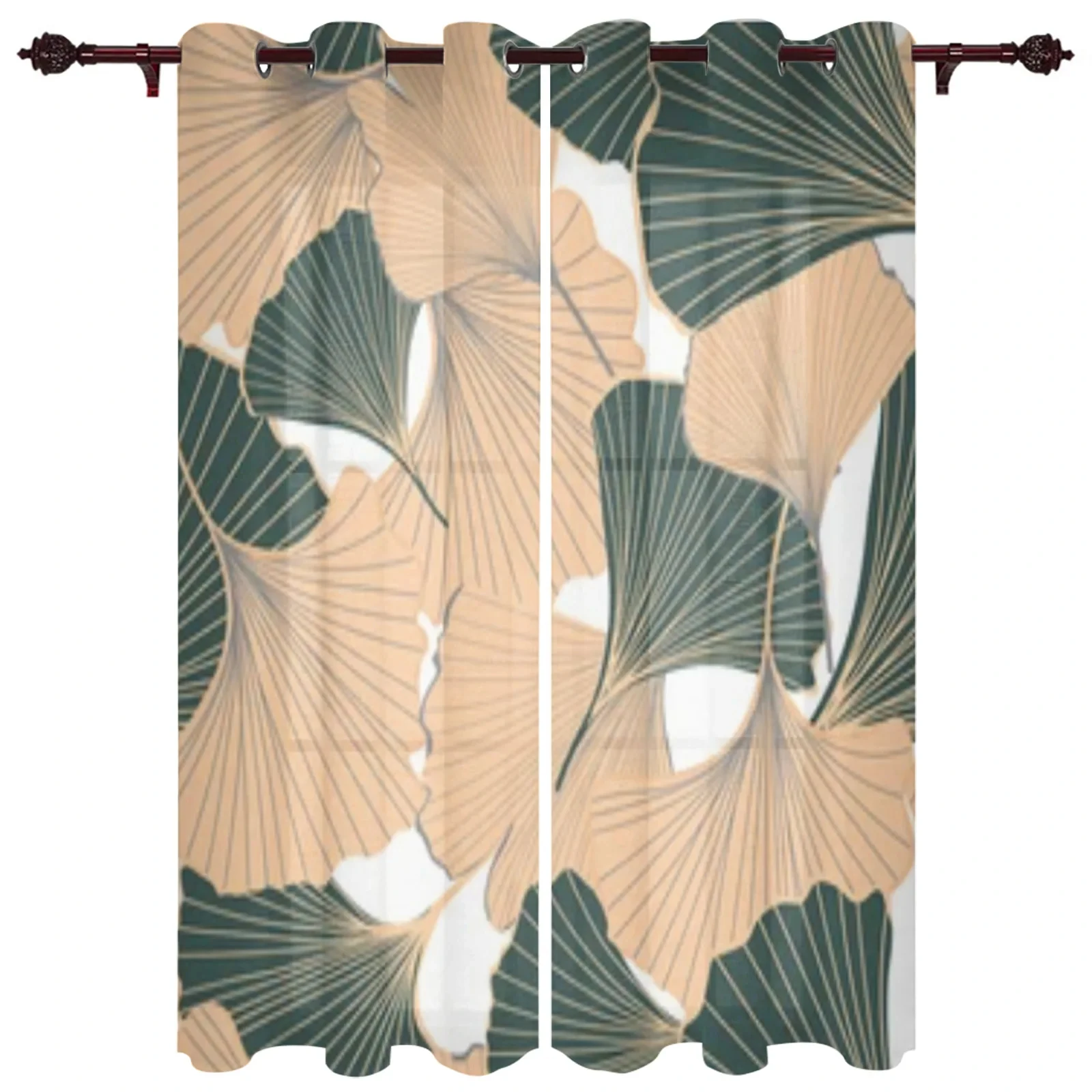 Ginkgo Leaf Pattern Bedroom High Blackout Curtains Children\'s Room Home High Shading Window Drape Living Room Bedroom Curtain