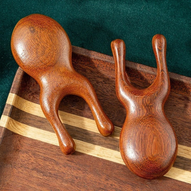 Wooden Gua Sha Facial Tools Head Massager Sandalwood Wood Massage Tool for Face Nose Eye Wood Therapy Massage Acupressur Tools
