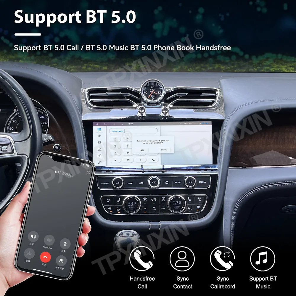 Car Radio Stereo Receiver Android For Bentley Tianyue 2016 2017 2018 2019 Upgradation 2024 GPS Navigation Multimedia Head Unit