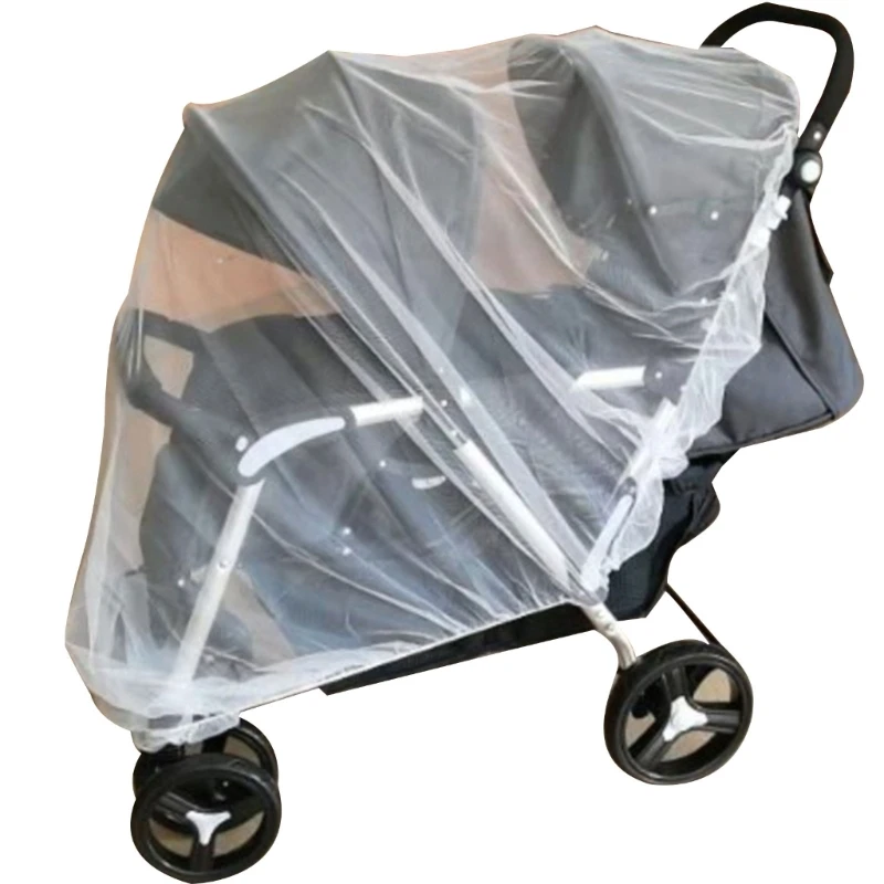 Dubbele Kinderwagen Klamboe Insect-Shield Net Mesh Cover Dubbele Joggers Kinderwagen Ademend Mesh Net Kinderwagen Accessoires