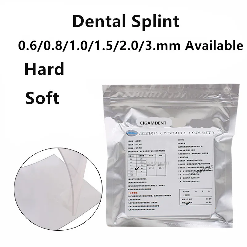 Dental Instrument Splint Sheet Hard Soft Orthodontic Retainer Sheets Thermoforming Material Vacuum Forming Teeth Whitening