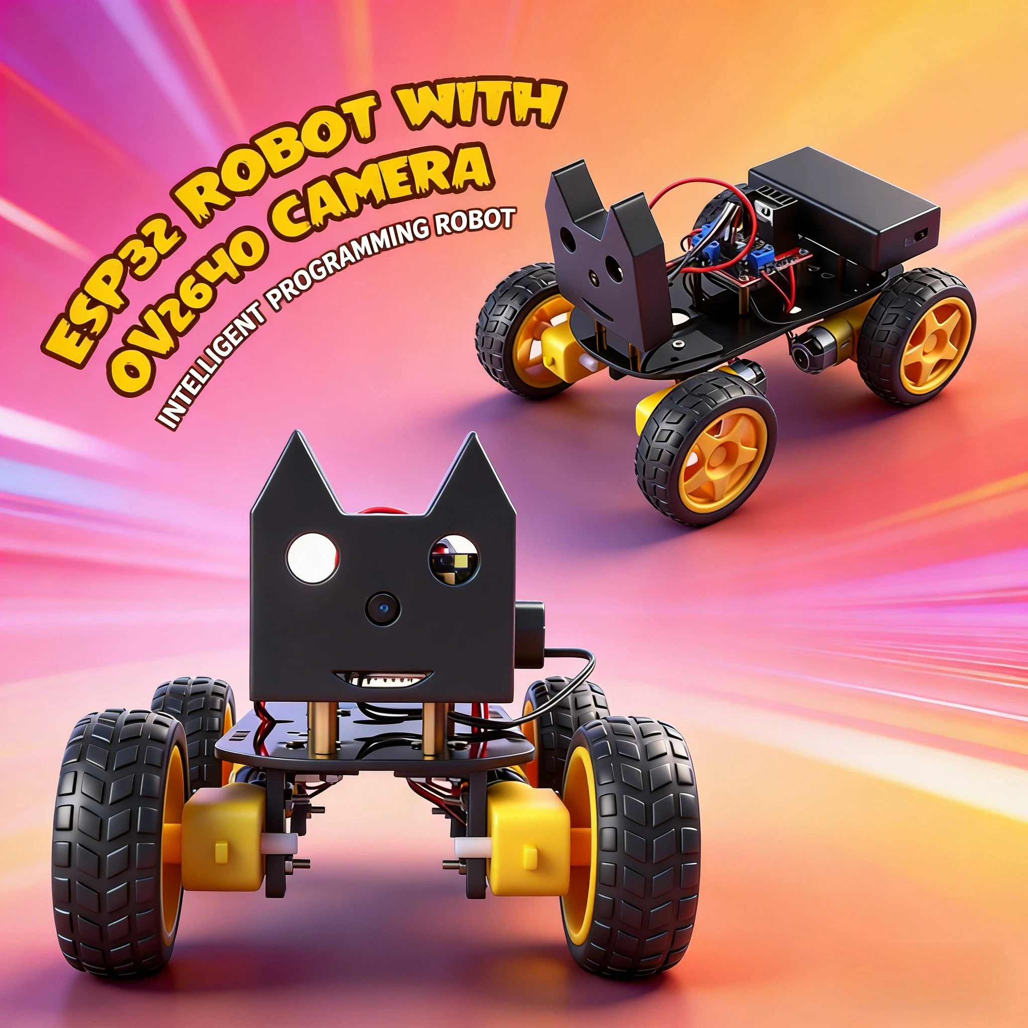 ESP32 AI Robot Smart Coding Programmable Educational Kit DIY STEM Toy for Adult with Open Source Software Robot Building Kit
