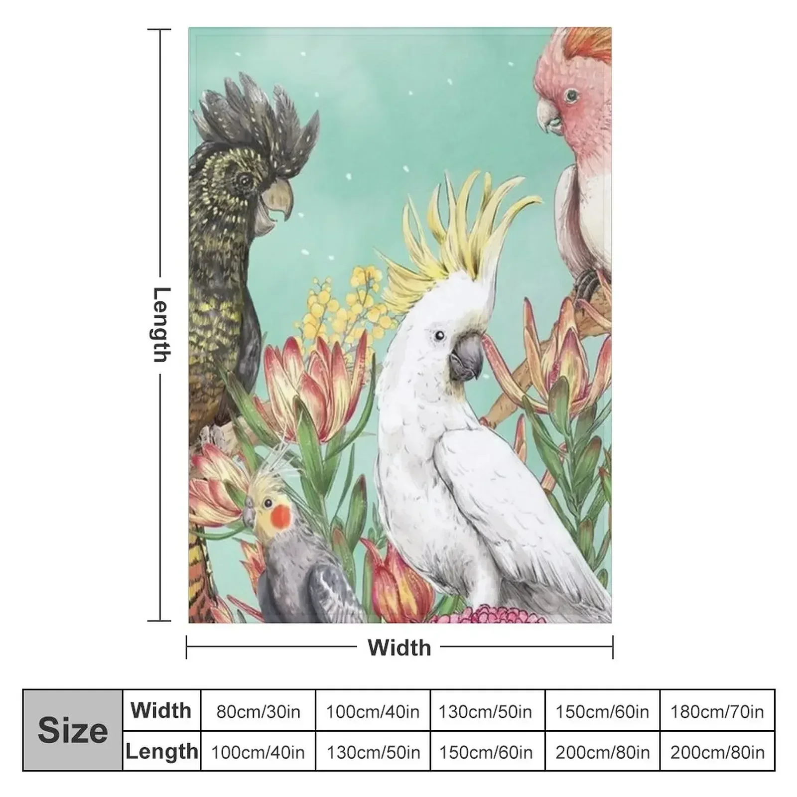 Cockatoos Of Australia Throw Blanket Single Cute Plaid Camping Luxury Designer Decorative Throw Vintage Blankets