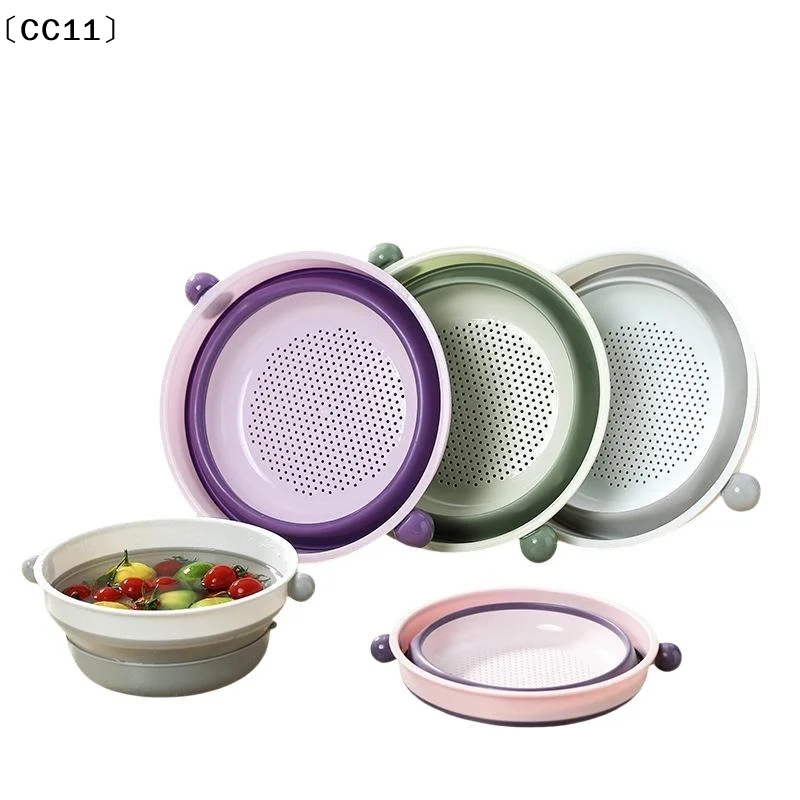 Double Layer Collapsible Colander 2 In 1 Drain Wash BPA Free For Kitchen Wash Fruits Veggies Pasta〔CC11〕 - view 6