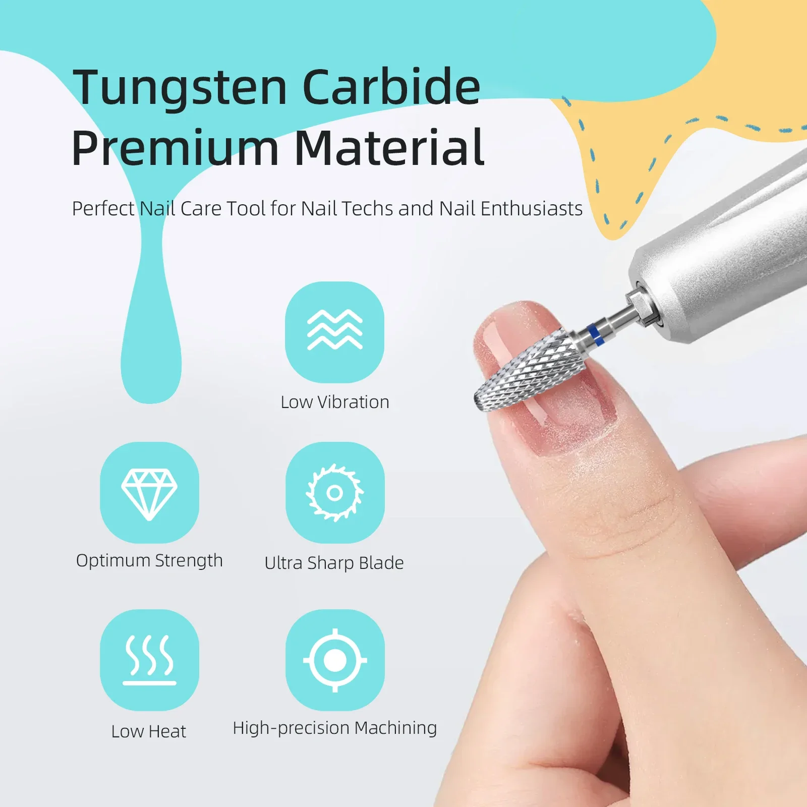 Kugel Hartmetall Nagel Bohrer Bits Professionelle Rotary Flamme Nagel Bit Maniküre Acryl Gel Entferner Nägel Zubehör Werkzeuge