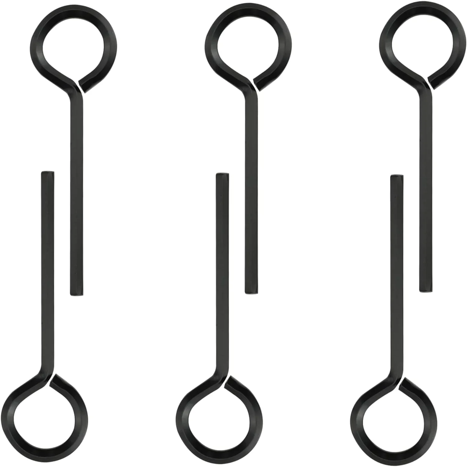Enhanced High-Quality Pack of 6 Black Durable Standard Dogging Key Wrenches for 5/32