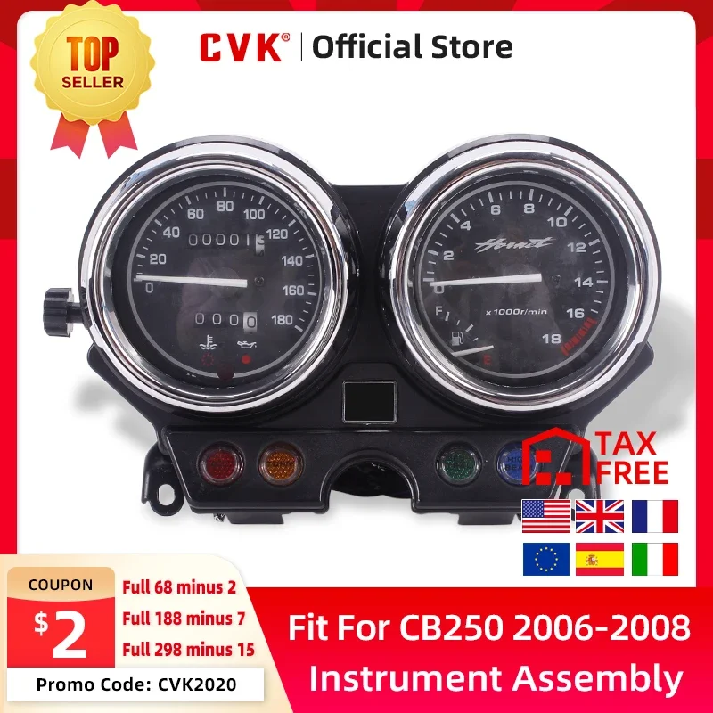 CVK alat ukur rakitan, instrumen speedometer cluster odometer tachometer untuk HONDA Hornet 250 Hornet250 CB250 2006 2007 2008