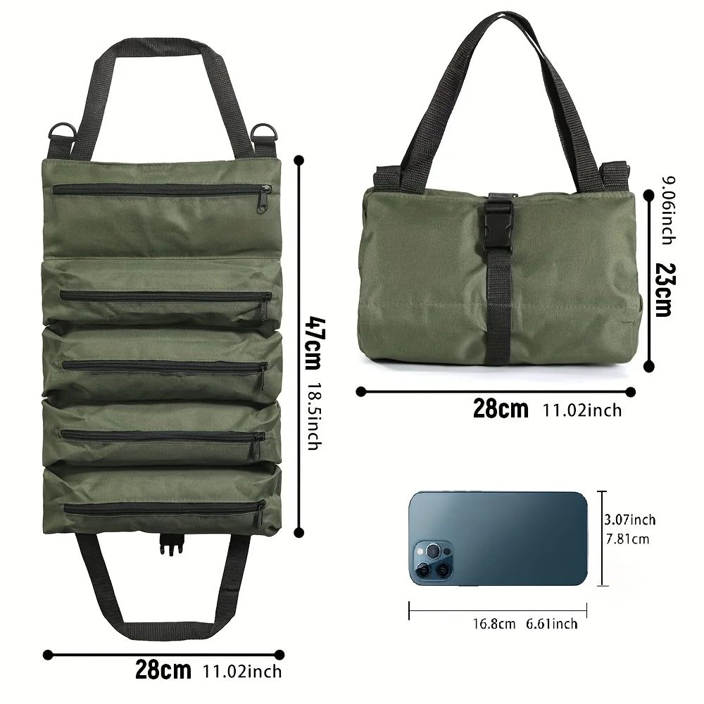1pc Nouveau sac à outils, sac de rangement pour outils, adapté aux travailleurs, aux ingénieurs, aux outils d'entretien, au camping, sac multifonctionnel détachable