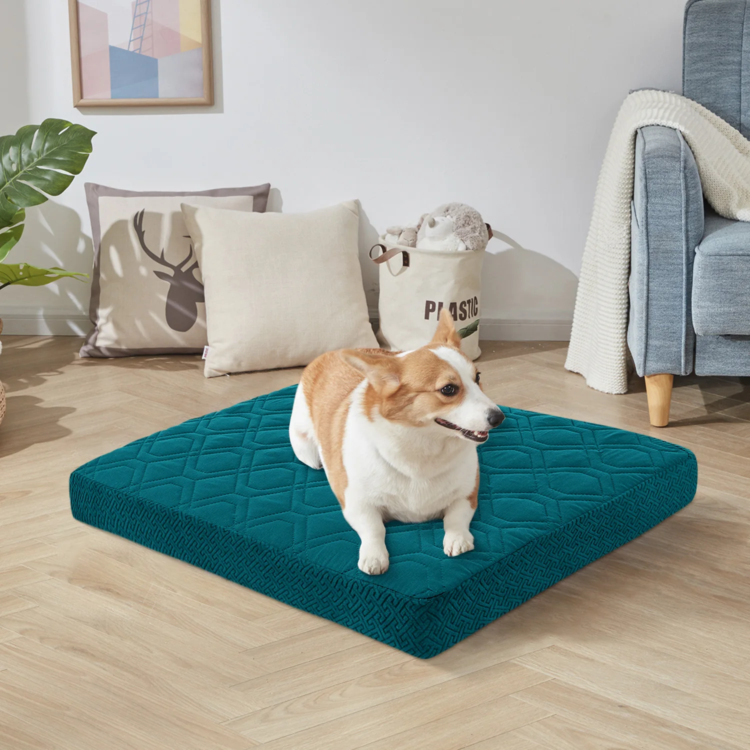 Dog Bed Covers Replacement Washable - Waterproof Dog Bed Covers Quilted, Water Absorbable Pet Puppy Bed Cover for Dog Cat