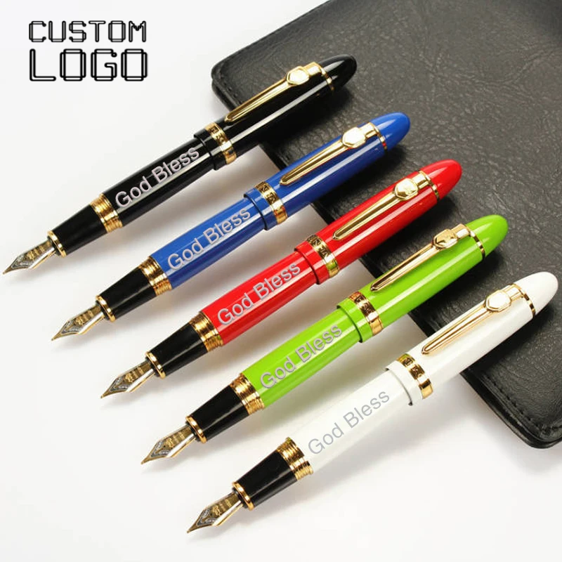 High Grade Multicolor Titanium Pen Free Custom Logo Business Advertising Office Signature Pen School Stationery Office Supplies