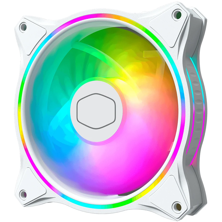 Cooler Master MF140 HALO ventilateur boîtier blanc 140mm 5V 3PIN ARGB ouverture effet de lumière ventilateur de refroidissement d'ordinateur silencieux