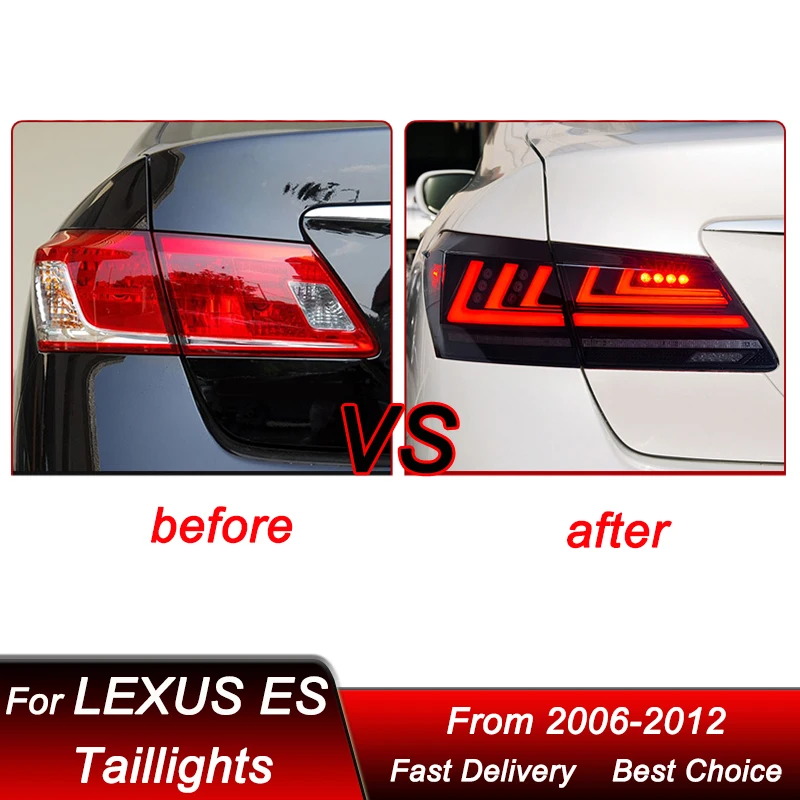 Car styling Tail Lights For Lexus ES ES350 2006-2012 new style full LED Tail Lamp Dynamic Turn Signal Light Tail Lamp Assembly