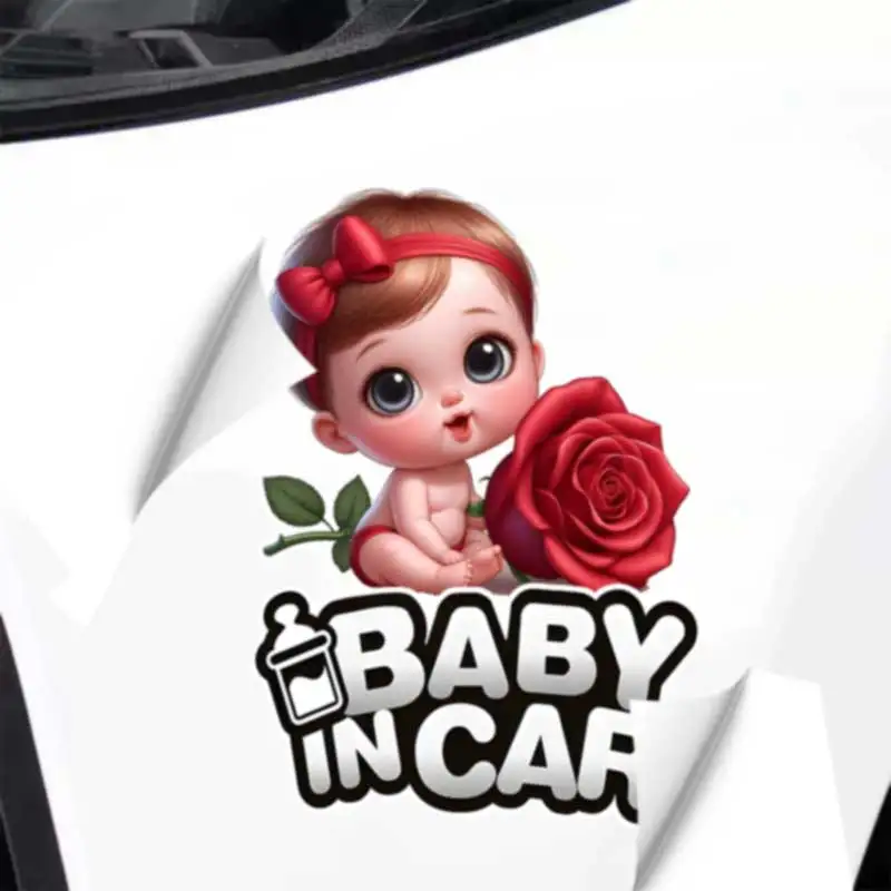 Baby in the Car Waterproof Stickers Prompt Logo Car Rear Window And Bumper Decals HE430