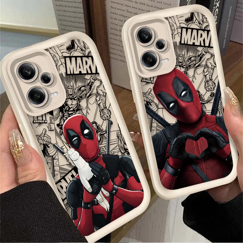 Marvel Deadpool Silicone Phone Case For Xiaomi Redmi Note 13 12 11 Pro Plus 4G 5G 12S 11S 10S 10 9 9S 8 12C 13C Matte Soft Funda