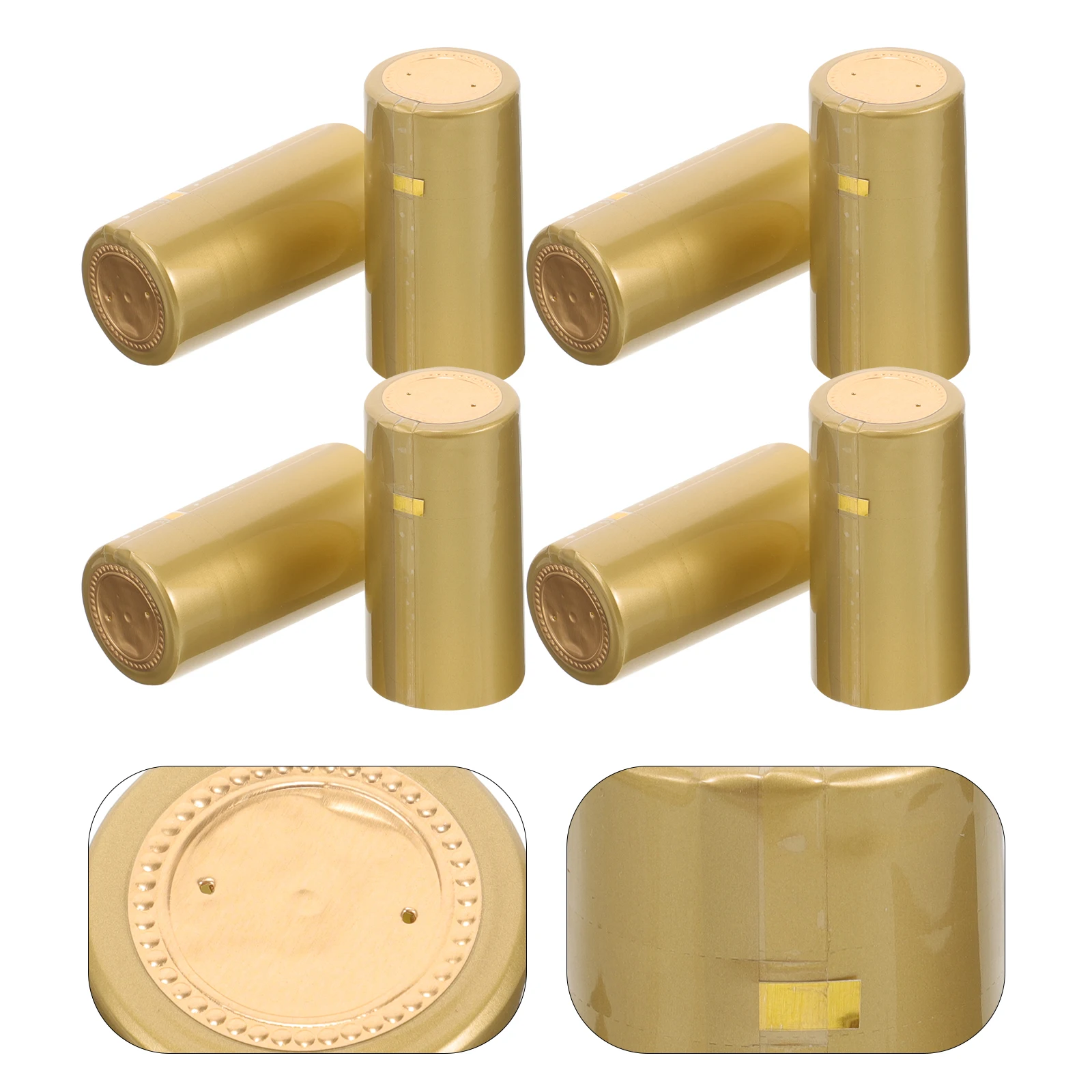 

100 PCS Red Wine Bottle Sealing Film Has Shrink Wrap Capsules Stoppers for Bottles Aerator Resealer