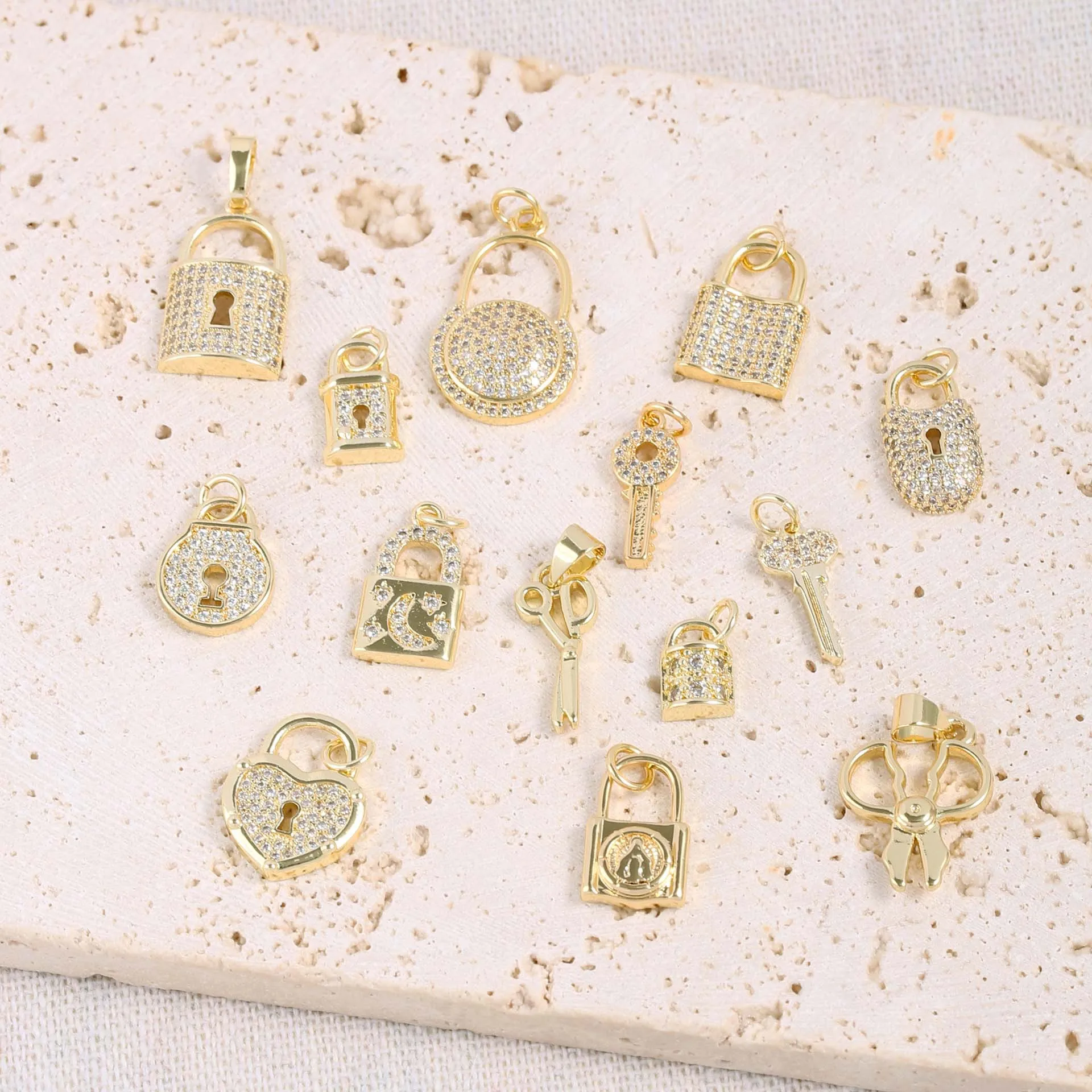 

5PcsSun Pendant Charms for Jewelry Making Sun Jewelry Charm Gold Color Copper Micro Zircon CZ Diy Earring Necklace Charm Keychan