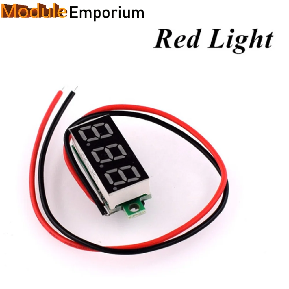 0.28 Inch Ultra-small Digital DC LCD LED Voltmeter Head Digital Display Adjustable Two-wire DC2.5-30V Reverse Relay Protection