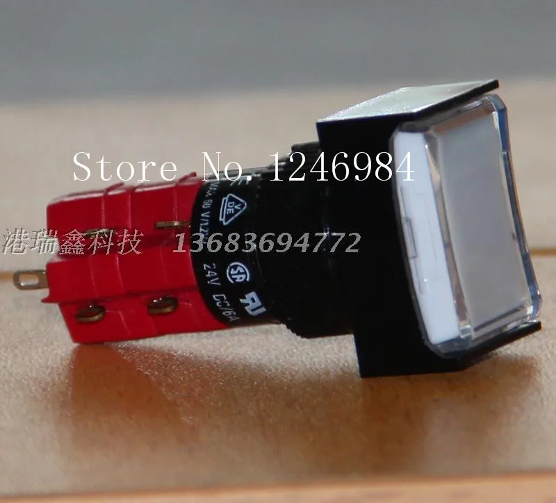 

D16LAT2-2AB Taiwan Progressive Alliance Dual interlocking rectangular white button switch NO NC DECA R G B Y O WH-10PCS