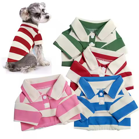 Pet Dog Polo Shirt Summer Dog Clothes Casual Clothing for Small Large Dogs Cats T-shirt Costumes Yorkshire Shirts XS-4XL