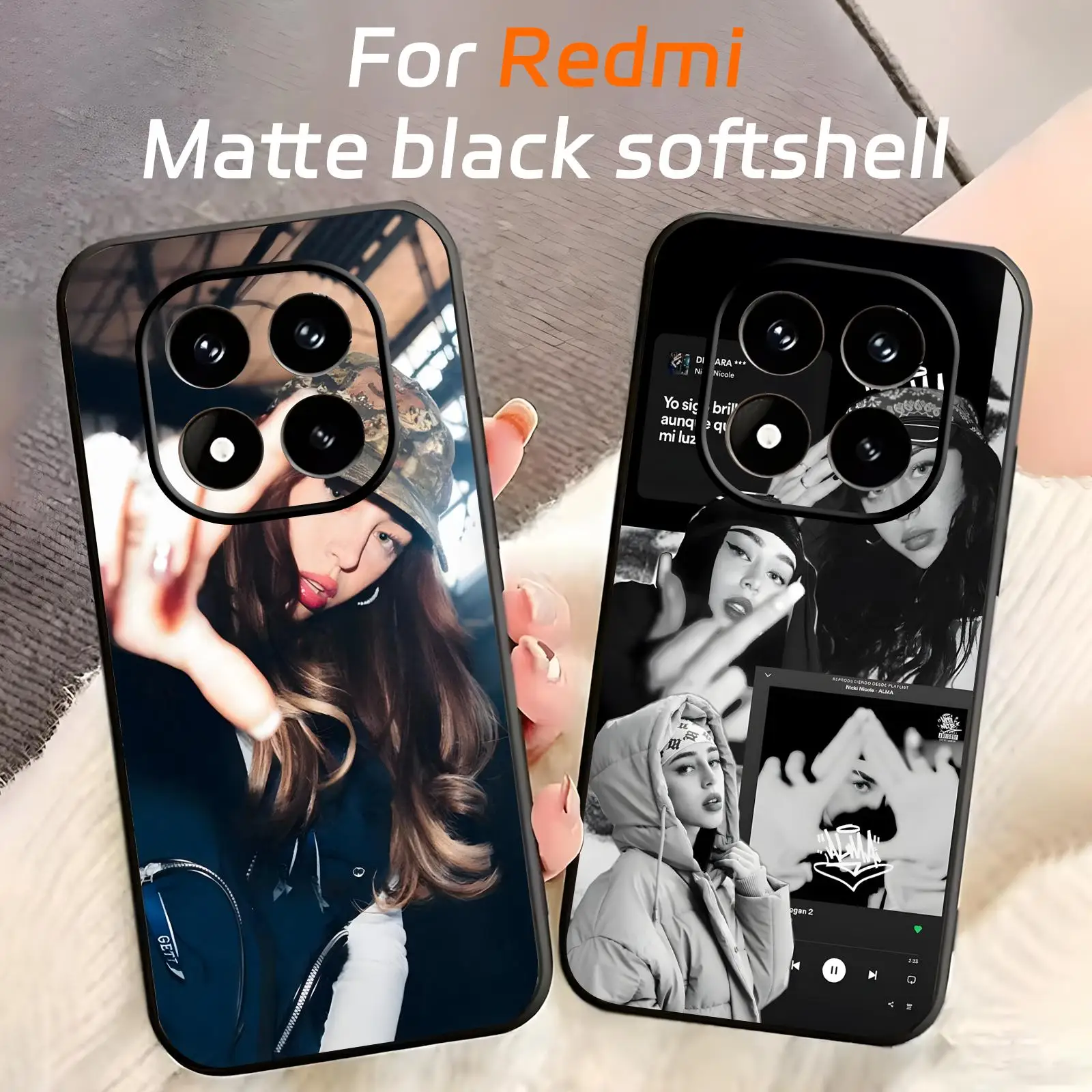 

Singer N-Nicki Nicole Phone Case For Redmi Note15 14 13 12 11Pro Plus 5G 14C A3 Soft Black Phone Cover