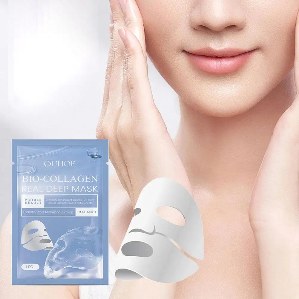 Bio Collagen Real Deep Moisturizing Mask Anti-Falten-Lifting-Gesichtsmaske mit löslicher Kollagenblattmaske aus Hydrolyse