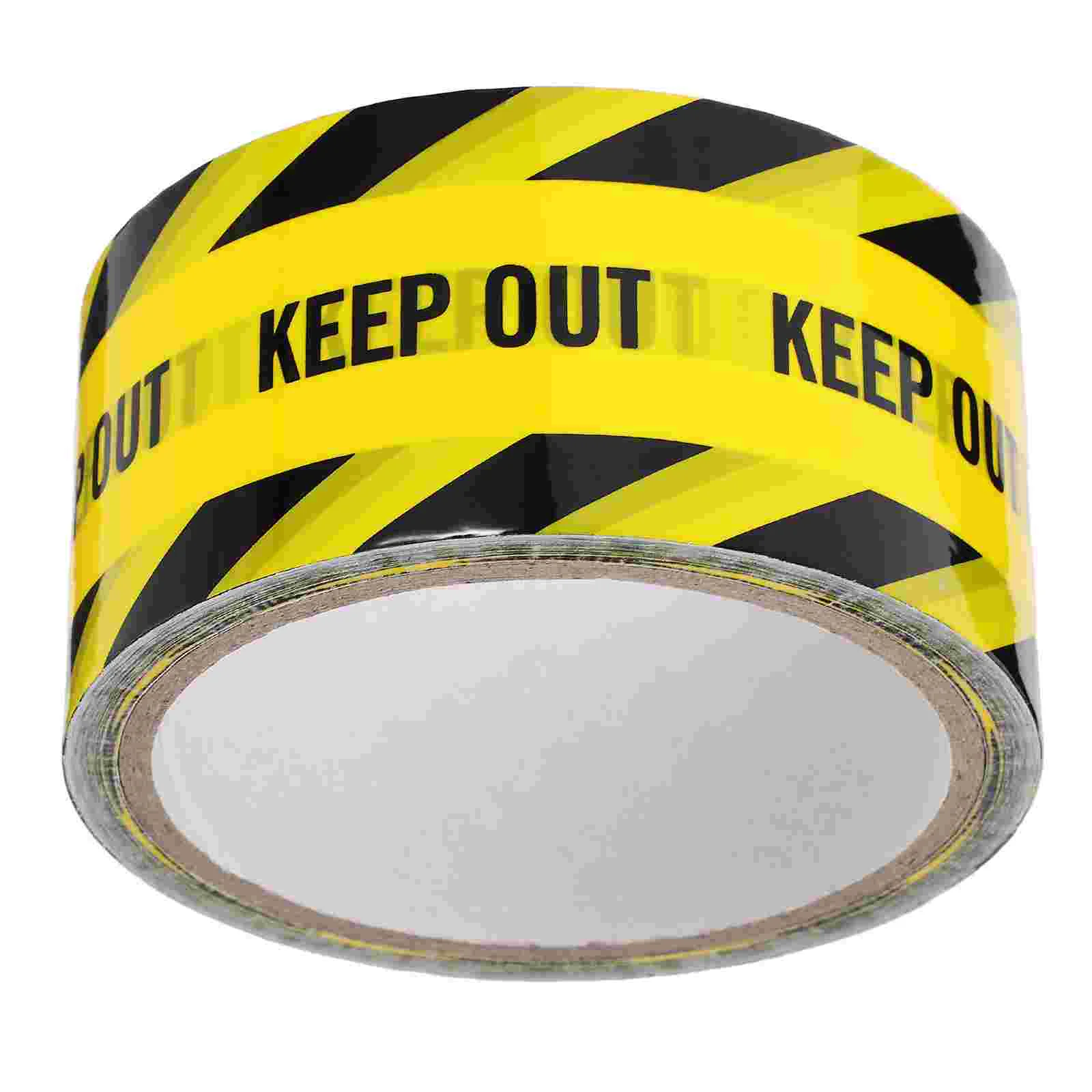 Duct Tape Black Color Clear Safety Warning Self Adhesive Sticker Masking Stripes Pipeline