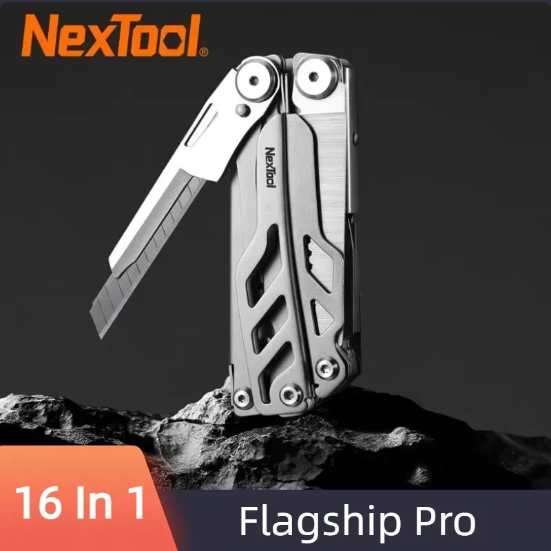 NexTool Flagship Pro 16 in 1 Multitool Pliers with Replaceable Knife Blade Outdoor EDC Folding Knife Scissors Multi Tools