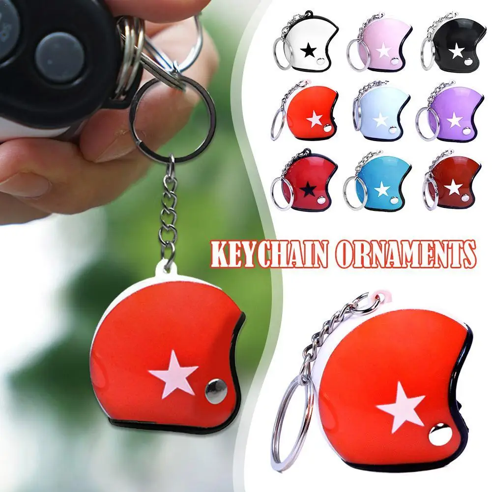 

New Motorcycle Helmets Key chain Women men Cute Safety Helmet Car Keychain Bags Hot Keychain