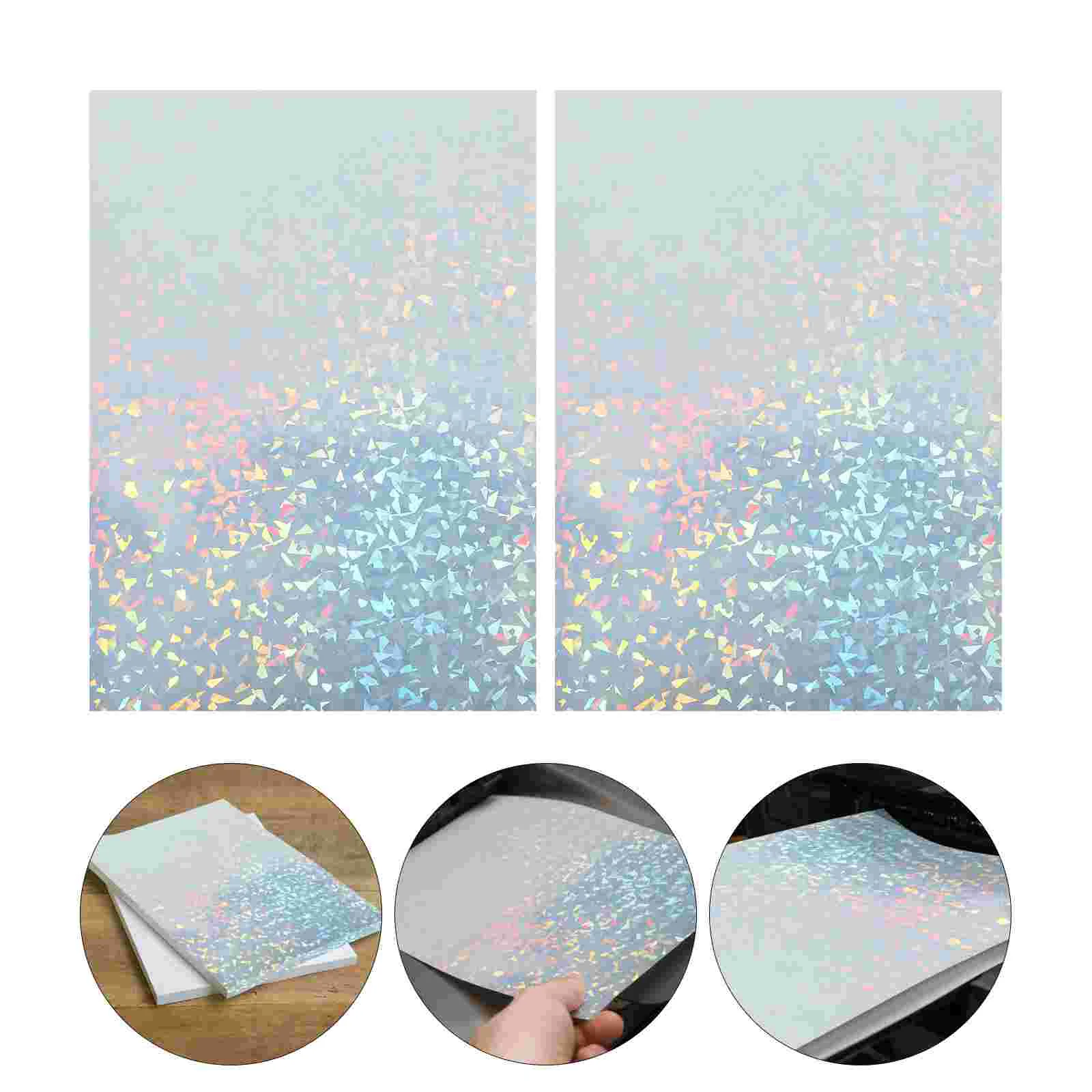 10 Sheets Print Pvc Stickers Printer Paper Holographic Office Supplies Typing Papers Label Matte Printable Labels for Machine