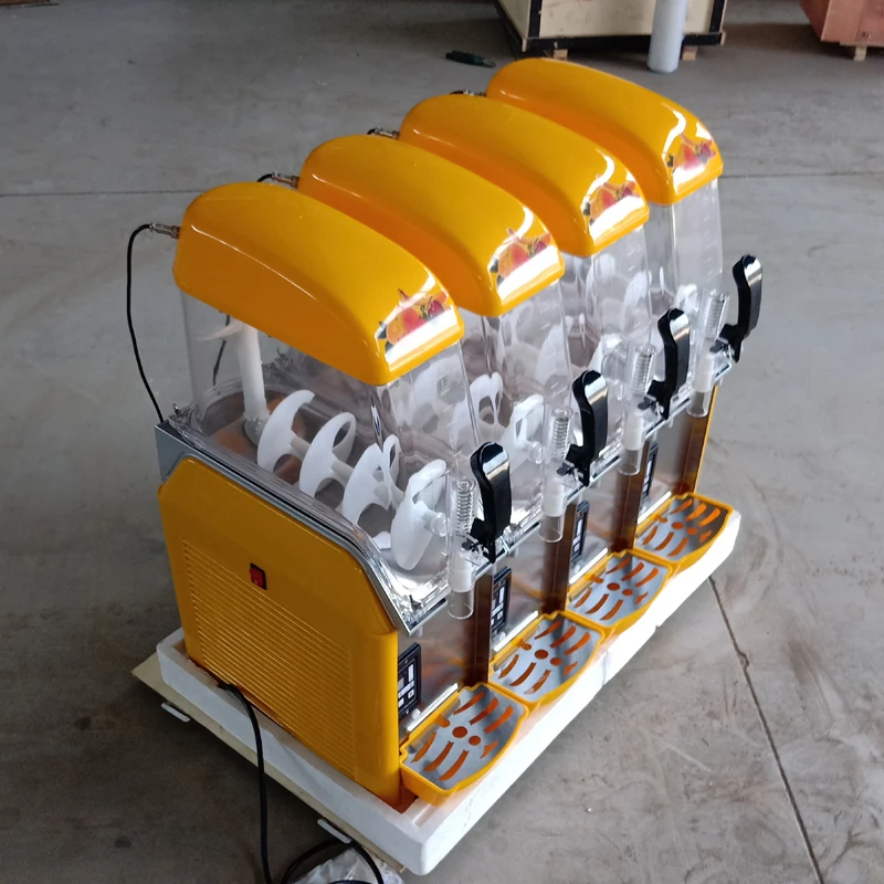 

110V 220V Electric Snow Melting Machine Four Cylinder 48L Snow Mud Making Machine Commerical Slush Machine Cold Drink Maker